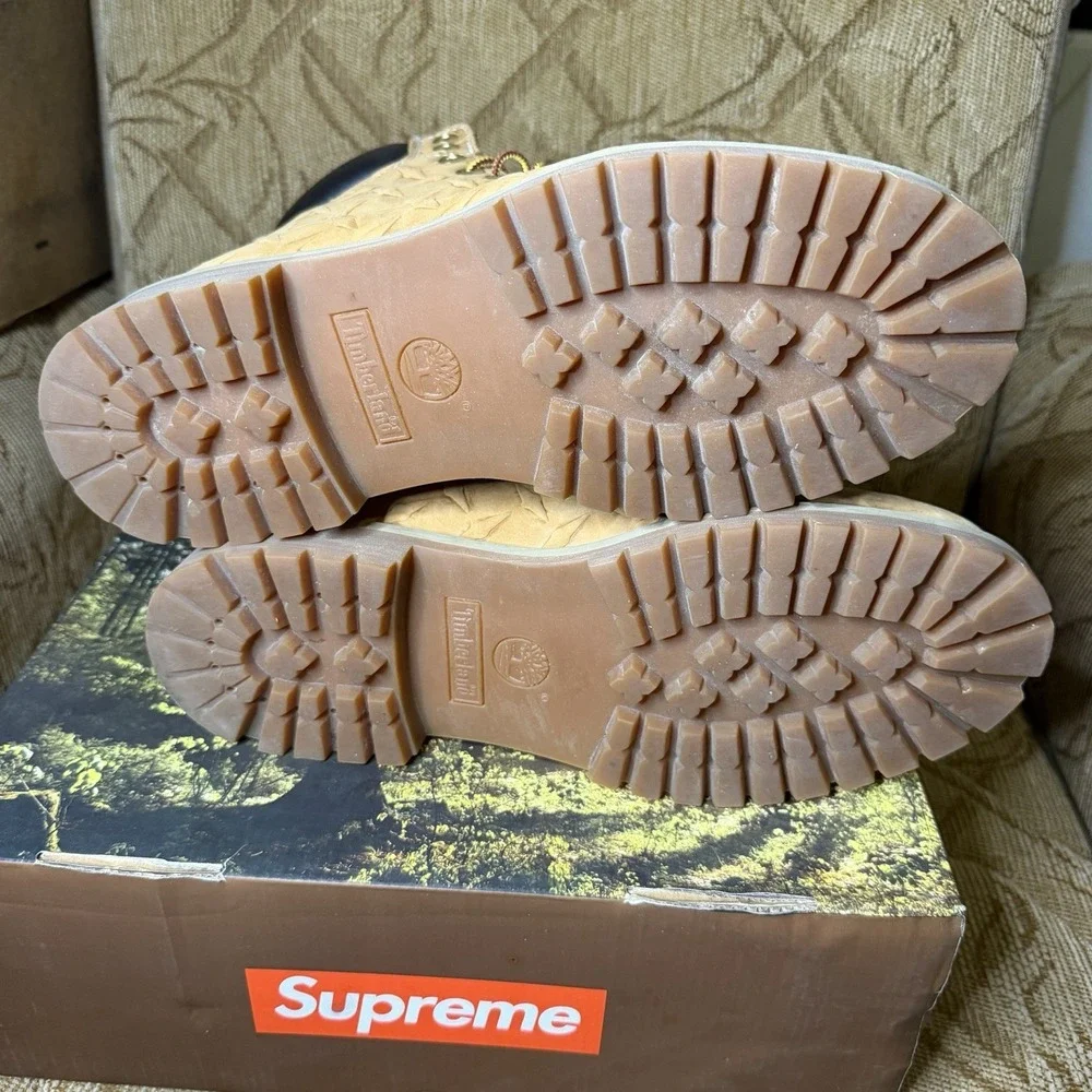 Supreme Timberland 6 Inch Premium Waterproof Boot Diamond Plate - Wheat Size 11